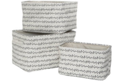 Set of 3 Twigge Storage Boxes - Black